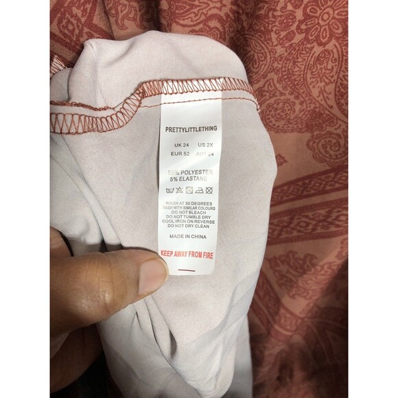 New Pretty little things women’s multicolor high neck, oversize dress size 2X - Picture 9 of 9